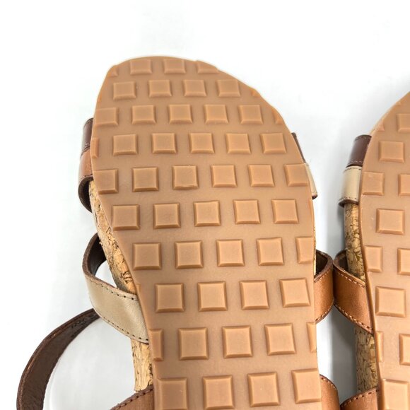 6WW 6XW 6EE Walking Cradles Womens Pool Brown Leather Comfort Sandals Shoes - Picture 10 of 14